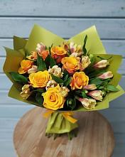 Букет цветов из:  Альстромерии и Розы в Новоорске