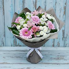 Букет цветов из:  Герберы, Альстромерии и Хризантемы в Новоорске