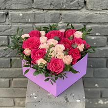 Цветочная композиция из Розы в коробке в Новоорске