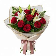 Букет цветов из:  Лилии и Розы в Новоорске