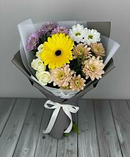 Букет цветов из:  Розы, Герберы и Хризантемы #REPLACE_PRED# Новоорске