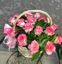 Цветочная композиция из Розы в корзине #REPLACE_PRED# Новоорске