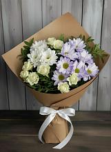 Букет цветов из:  Хризантемы и Розы #REPLACE_PRED# Новоорске