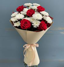Букет цветов из:  Розы и Хризантемы в Новоорске