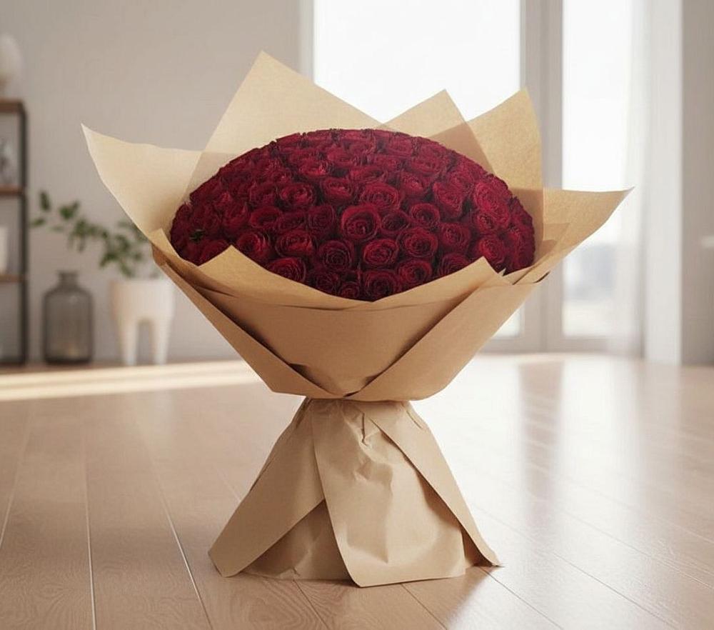 Букет 101 Красная роза в Новоорске