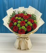 Букет цветов из:  Розы и Хризантемы в Новоорске