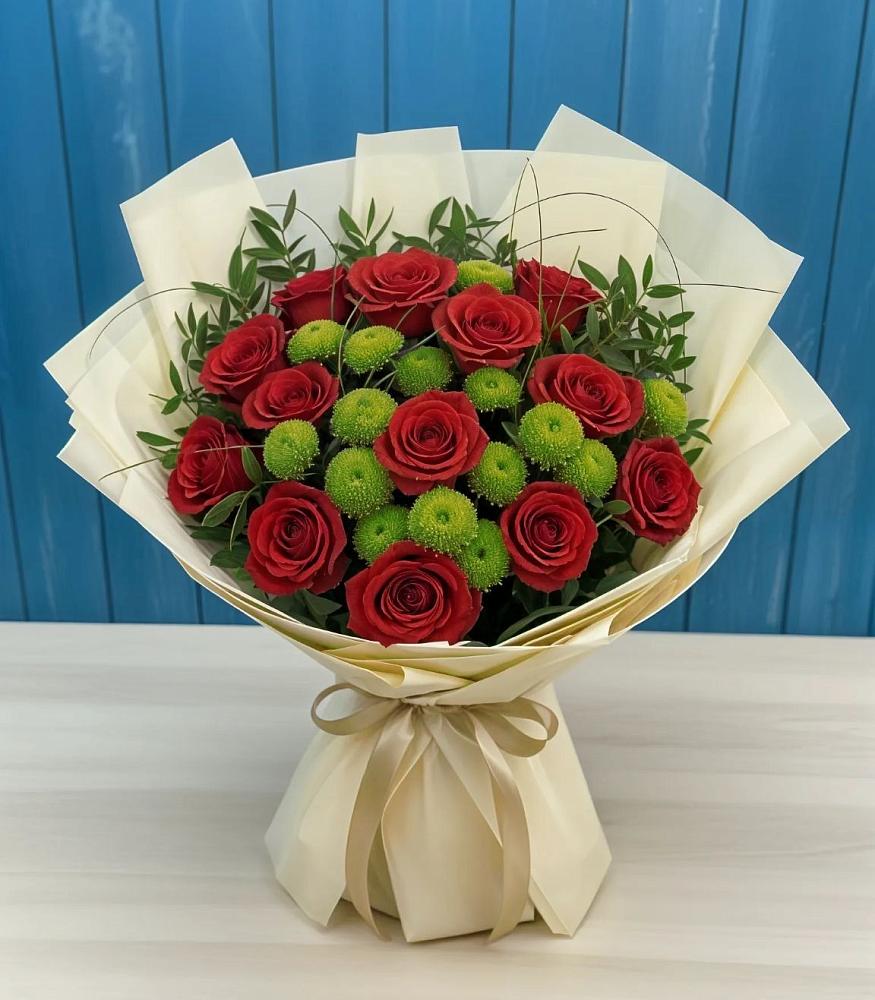 Букет цветов из: Розы и Хризантемы в Новоорске