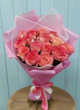 Букет 15 Розовых роз Равель #REPLACE_PRED# Новоорске