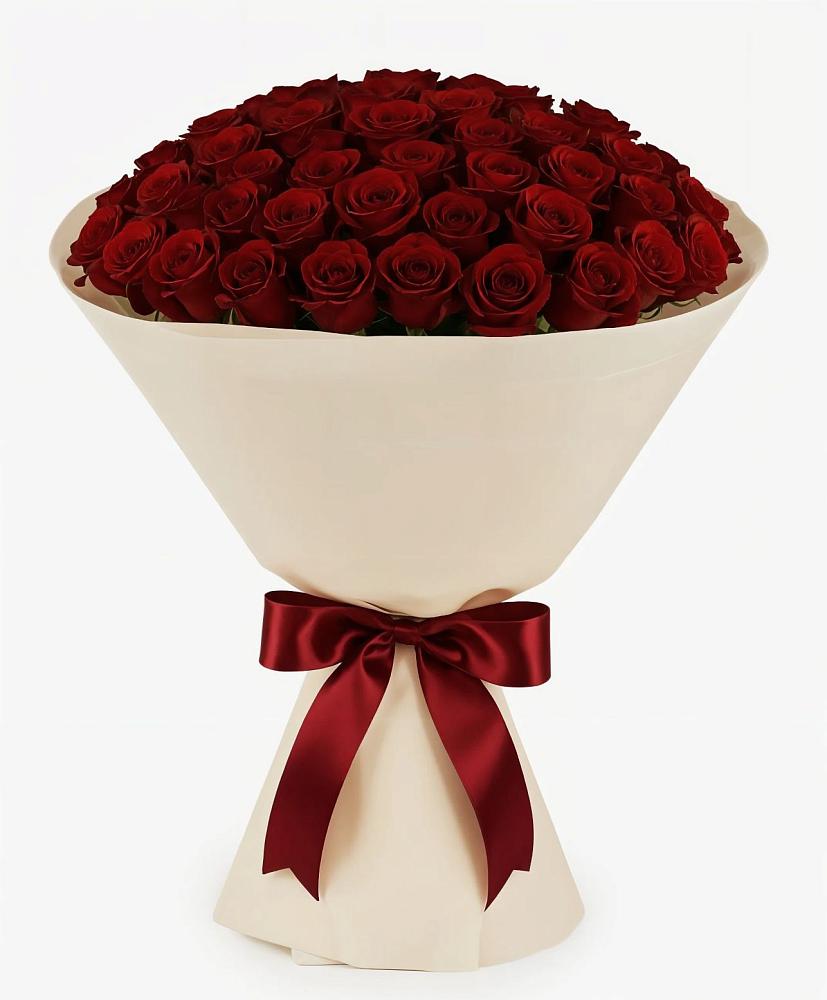 Букет 101 Бордовая роза Блэк Бакарра в Новоорске